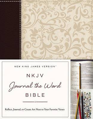 Picture of NKJV, Journal the Word Bible, Imitation Leather, Brown/Cream, Red Letter Edition