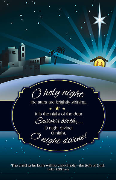 Picture of Christmas O Holy Night Bulletin Luke 1:35 ESV Regular 8.5" x 11" (Package of 100)