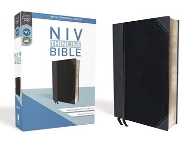 Picture of NIV Thinline Bible, Imitation Leather, Black/Gray, Red Letter Edition
