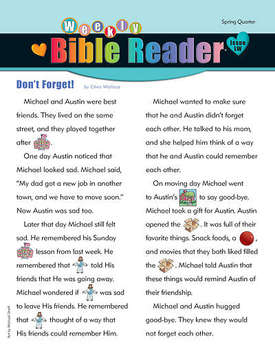 Picture of HeartShaper Weekly Bible Reader Take-Home-Papers Spring (Pkg of 5)