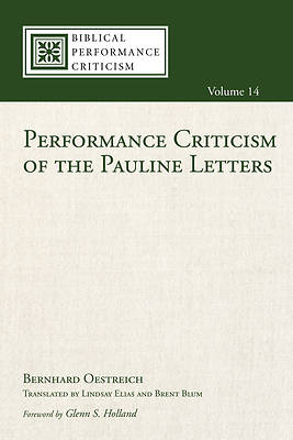Picture of Performance Criticism of the Pauline Letters