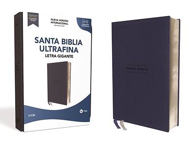 Picture of NVI Santa Biblia Ultrafina, Letra Gigante, Leathersoft, Azul Marino, Palabras de Jesús En Rojo