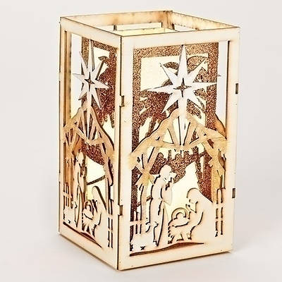 Picture of Laser Cut Nativity LED Lamp 8.75"