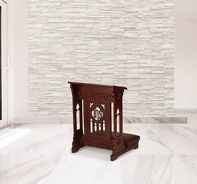 Picture of Florentine Collection Padded Kneeler - Walnut Stain