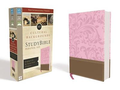 Picture of NIV, Cultural Backgrounds Study Bible, Personal Size, Imitation Leather, Pink/Brown, Red Letter Edition