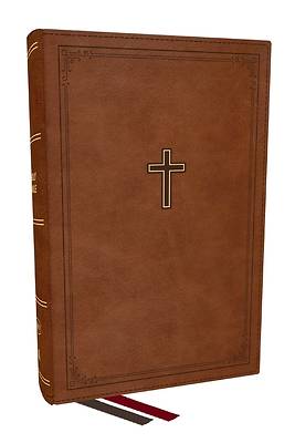 KJV Personal Size Large Print End-Of-Verse Reference Bible, Brown Leathersoft, Red Letter, Comfort Print