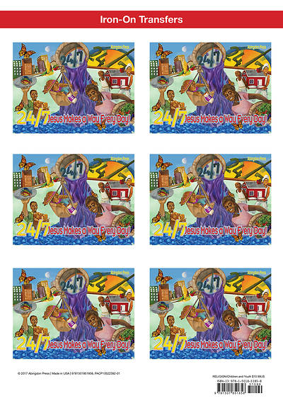 Picture of Vacation Bible School (VBS) 2018 24/7 Iron-On Transfers (Pkg of 12)