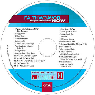 Picture of FaithWeaver Now Preschool CD Winter 2022-2023