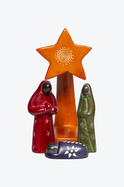 Picture of 4 Piece Colorful Star Nativity