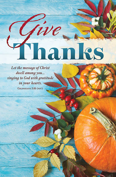 Picture of Give Thanks Thanksgiving Regular Size Bulletin