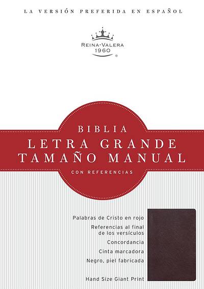 Picture of Rvr 1960 Biblia Letra Grande Tamano Manual, Borgona Piel Fabricada Con Indice