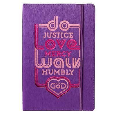 Picture of Journal Lux-Leather Do Justice Love Mercy W/Elastic