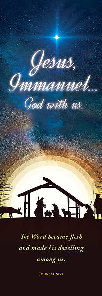 Picture of Banner Jesus Immannuel Christmas 2 x 6  Vinyl