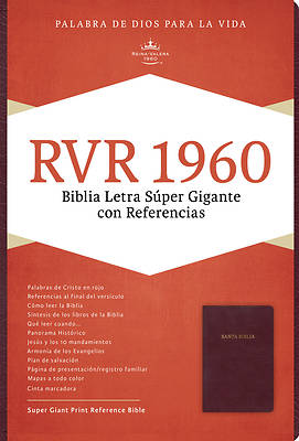 Picture of Rvr 1960 Biblia Letra Super Gigante, Borgona Imitacion Piel Con Indice