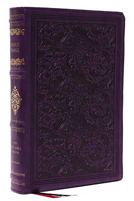 Picture of Nkjv, Wide-Margin Reference Bible, Sovereign Collection, Leathersoft, Purple, Red Letter, Comfort Print