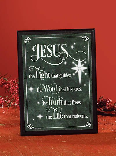 Picture of Jesus...the Light Plaque