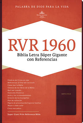 Picture of Rvr 1960 Biblia Letra Super Gigante, Borgona Piel Fabricada