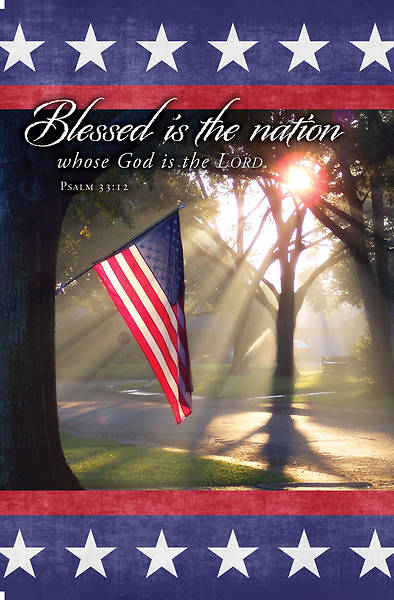 Picture of Blessed is the Nation Patriotic Regular Size Bulletin