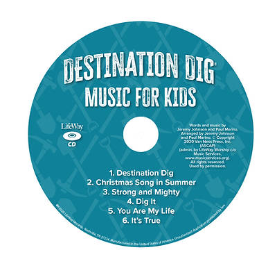 Picture of Vacation Bible School VBS 2021 Destination Dig Unearthing the Truth About Jesus Music For Kids CD Pkg 5