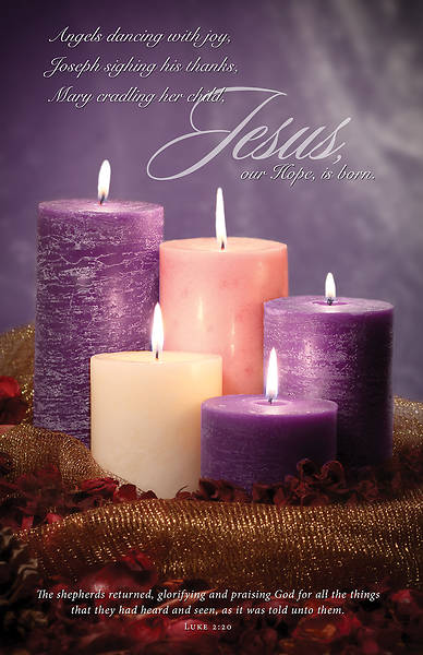 Picture of Jesus Our Hope Advent Bulletin Luke 2:20  (Pkg of 100)