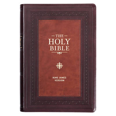 Picture of KJV Large Print Study Bible Two-Tone Brown Faux Leather