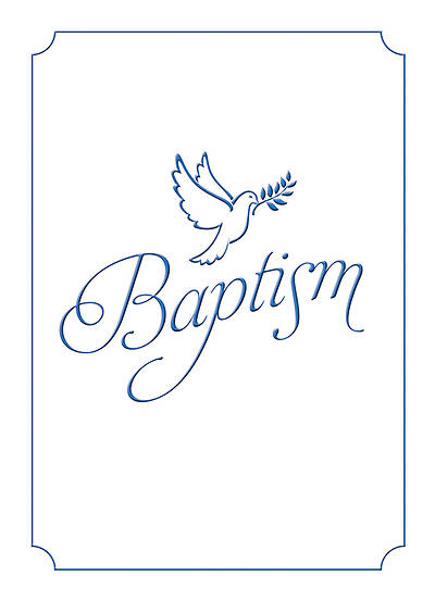Picture of Baptism Certificate - Mark 16:16 (NIV) - Package of 6