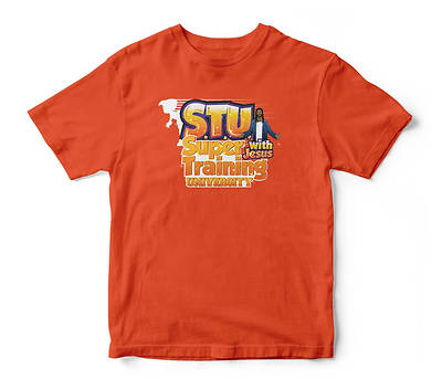 Picture of Vacation Bible School (VBS) 2019 Super Training University T-shirt Orange Adult Small