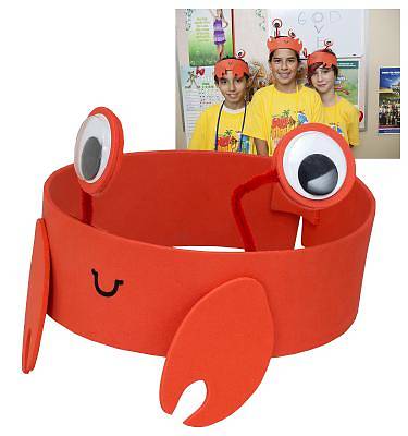 Picture of Vacation Bible School (VBS) 2016 Surf Shack Snappy the Crab Headbands (Pkg of 6)