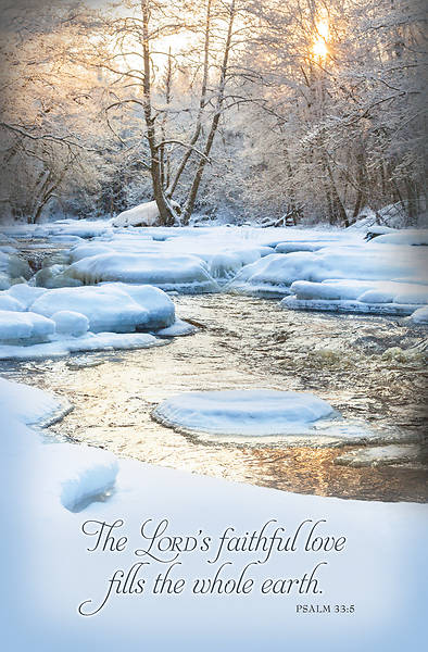 Picture of Winter The Lord's Faithful Love Psalm 33:5 Bulletin Regular