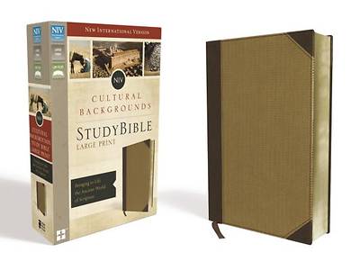 Picture of NIV, Cultural Backgrounds Study Bible, Large Print, Imitation Leather, Tan, Red Letter Edition