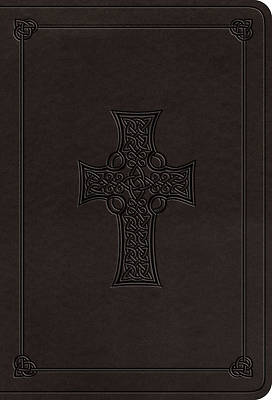 Picture of ESV Value Large Print Compact Bible (Trutone, Charcoal, Celtic Cross Design)