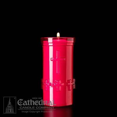 Picture of Cathedral Devotiona-Lites Plastic Offering Lights - 5 Day, Ruby