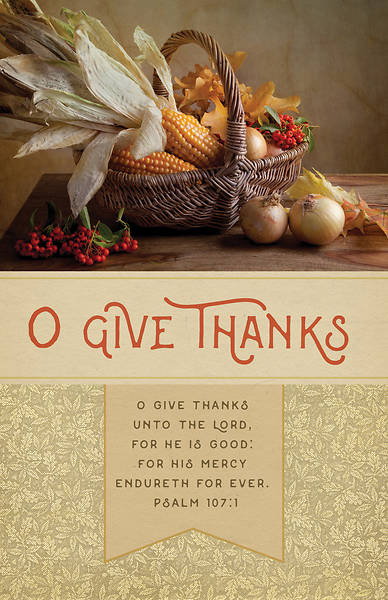 Picture of O Give Thanksgiving Regular Size Bulletin