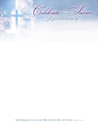 Picture of Celebrate the Risen Savior Easter Letterhead