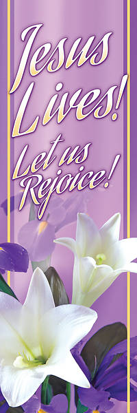 Picture of Jesus Lives! Easter 2' x 6' Fabric Banner
