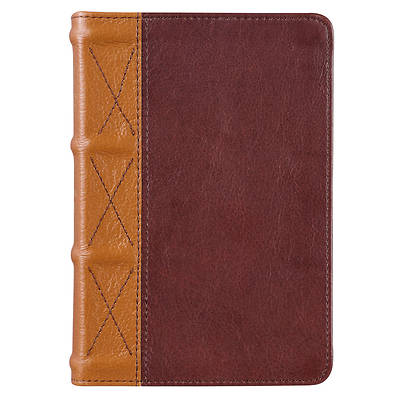 Picture of KJV Large Print Compact Bible Two-Tone Toffee/Brandy Full Grain Leather
