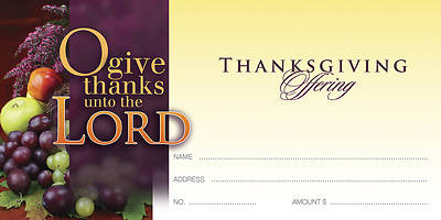 Picture of O Give Thanks Unto the Lord - Thanksgiving Offering Envelope Package of 100