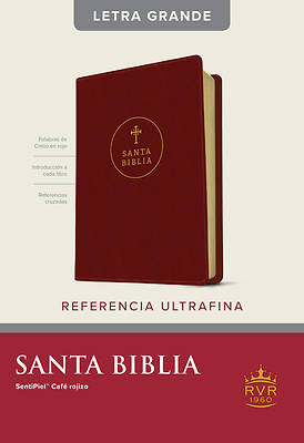 Picture of Santa Biblia Rvr60, Edición de Referencia Ultrafina, Letra Grande (Letra Roja, Sentipiel, Café Rojizo)