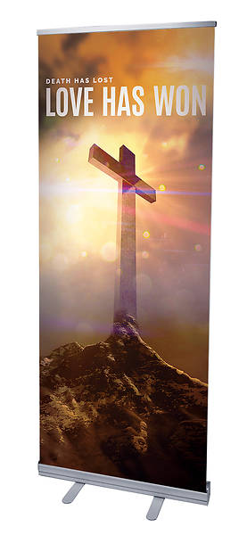 Picture of Love Has Won Easter RollUp Banner with Stand