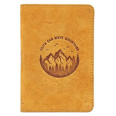 Picture of Journal Pocket Leather Faith Can Move Mountains