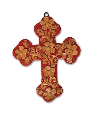 Picture of Pottery Cross with Petals