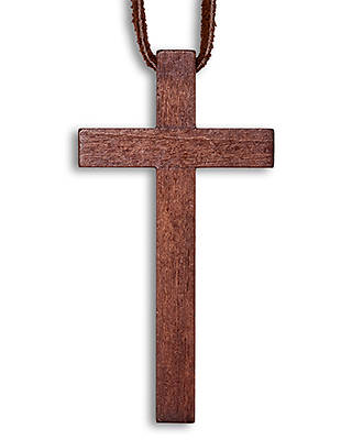 Picture of Latin Cross Wood Necklace with Cord