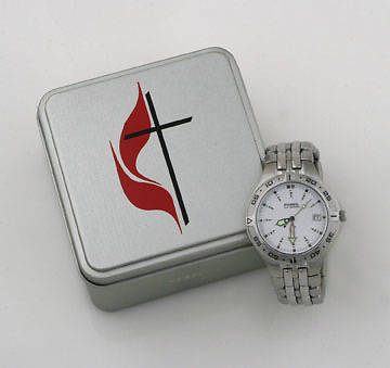 Picture of Fossil Man's Stainless Steel Watch with United Methodist Logo