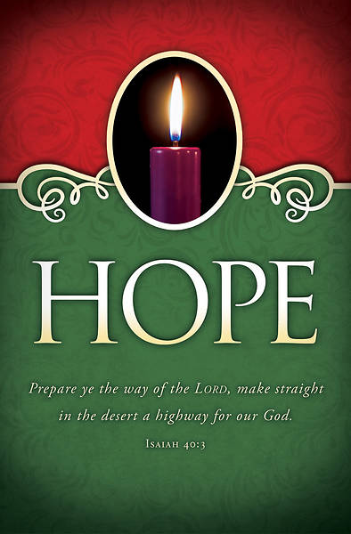 Hope Advent Regular Size Bulletin - Pack of 100 | Cokesbury