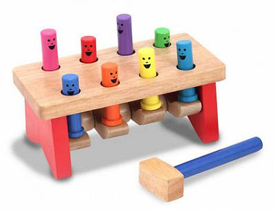 Picture of Melissa & Doug Deluxe Pounding Bench Wooden Toy with Mallet