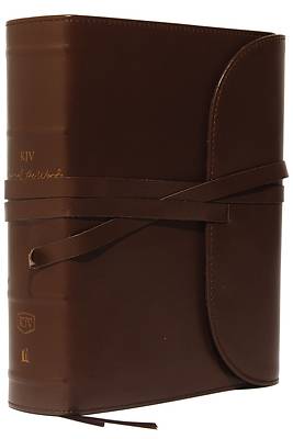 Picture of KJV, Journal the Word Bible, Large Print, Premium Leather, Brown, Red Letter Edition