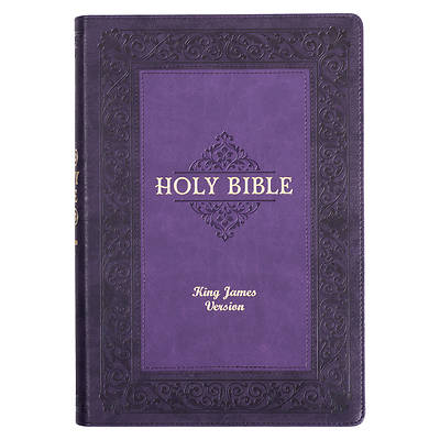 Picture of KJV Large Print Study Bible Two-Tone Purple Faux Leather