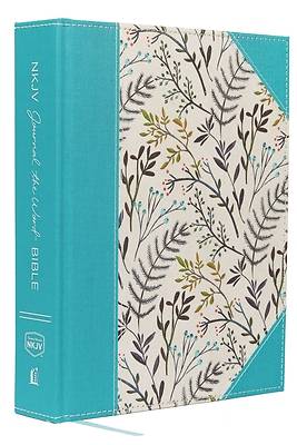 Picture of NKJV, Journal the Word Bible, Large Print, Blue Floral Cloth, Red Letter Edition