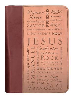 Picture of Names of Jesus Fabric Medium Duo-Tone Bible Cover