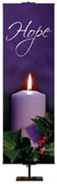 Picture of Photo Series Hope Purple Advent Banner 2 'x 6'